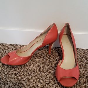 Nine West Heels Coral Color with Cutout